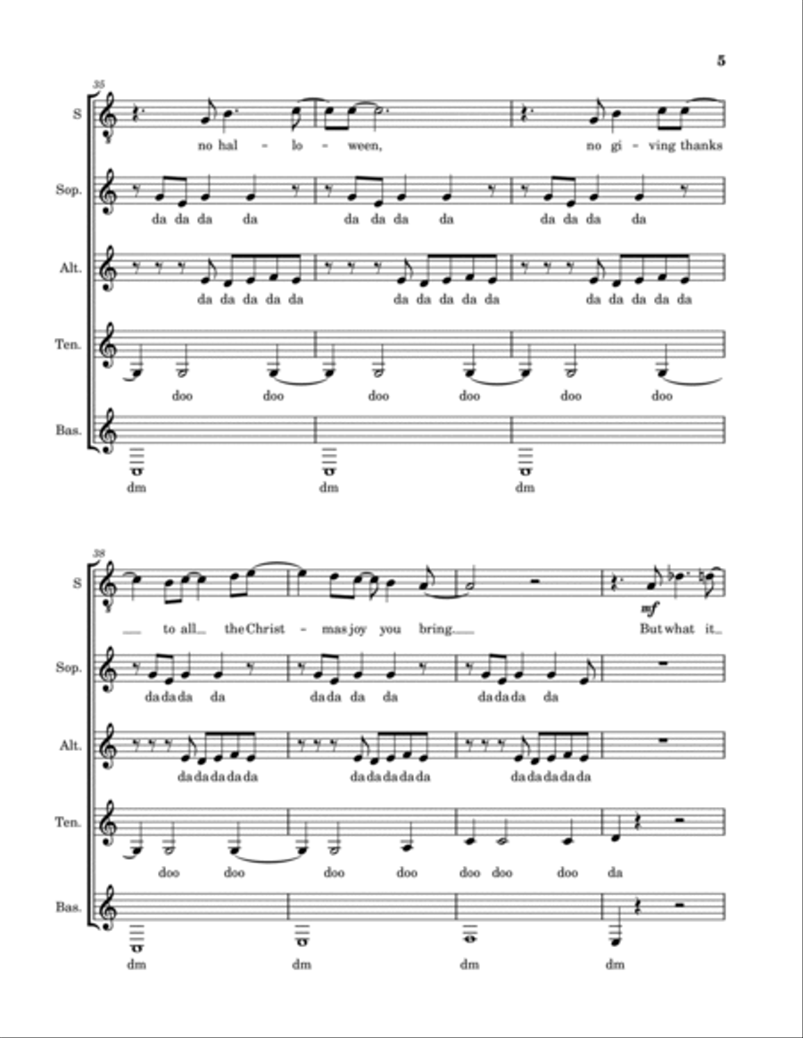 I Just Called To Say I Love You 4-Part scores gallery preview page 5