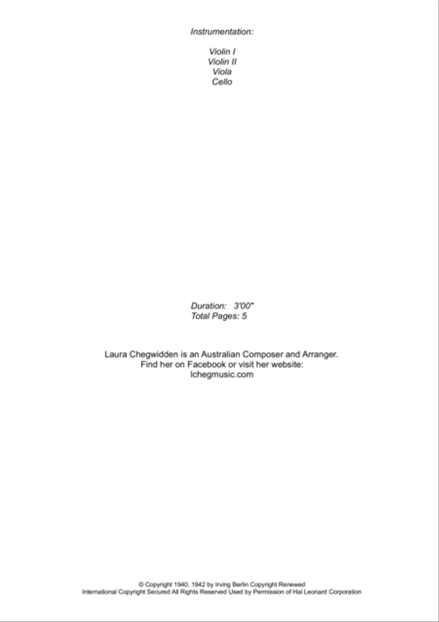 White Christmas String Quartet scores gallery preview page 2