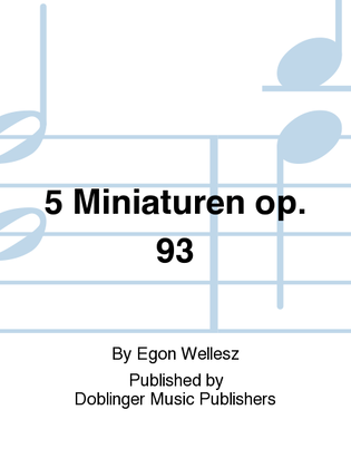 Book cover for 5 Miniaturen op. 93