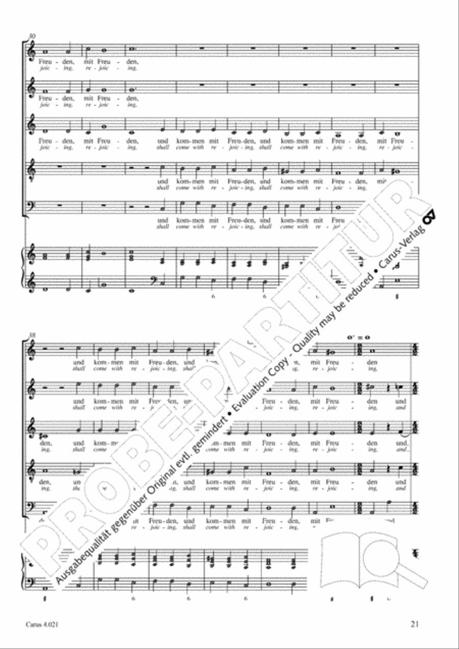 Schein: Israelsbrunnlein. Fontana d'Israel. Complete edition Choir scores gallery preview page 28