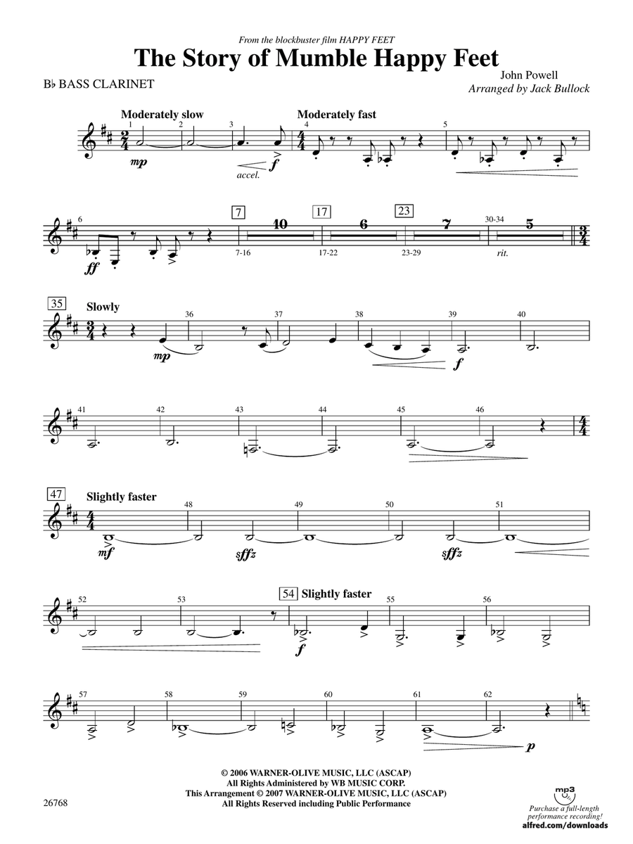 The Story of Mumble Happy Feet: B-flat Bass Clarinet