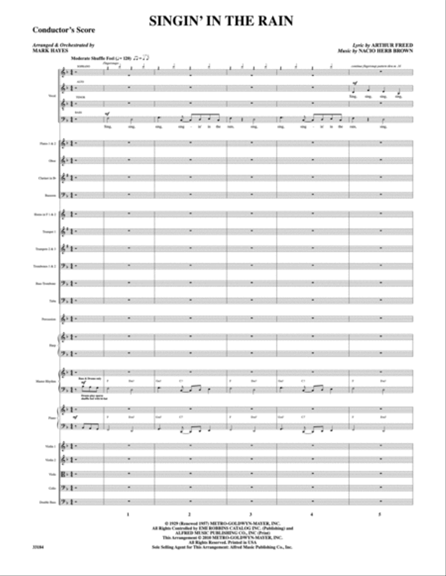Singin' in the Rain Singin' in the Rain Choir scores gallery preview page 2