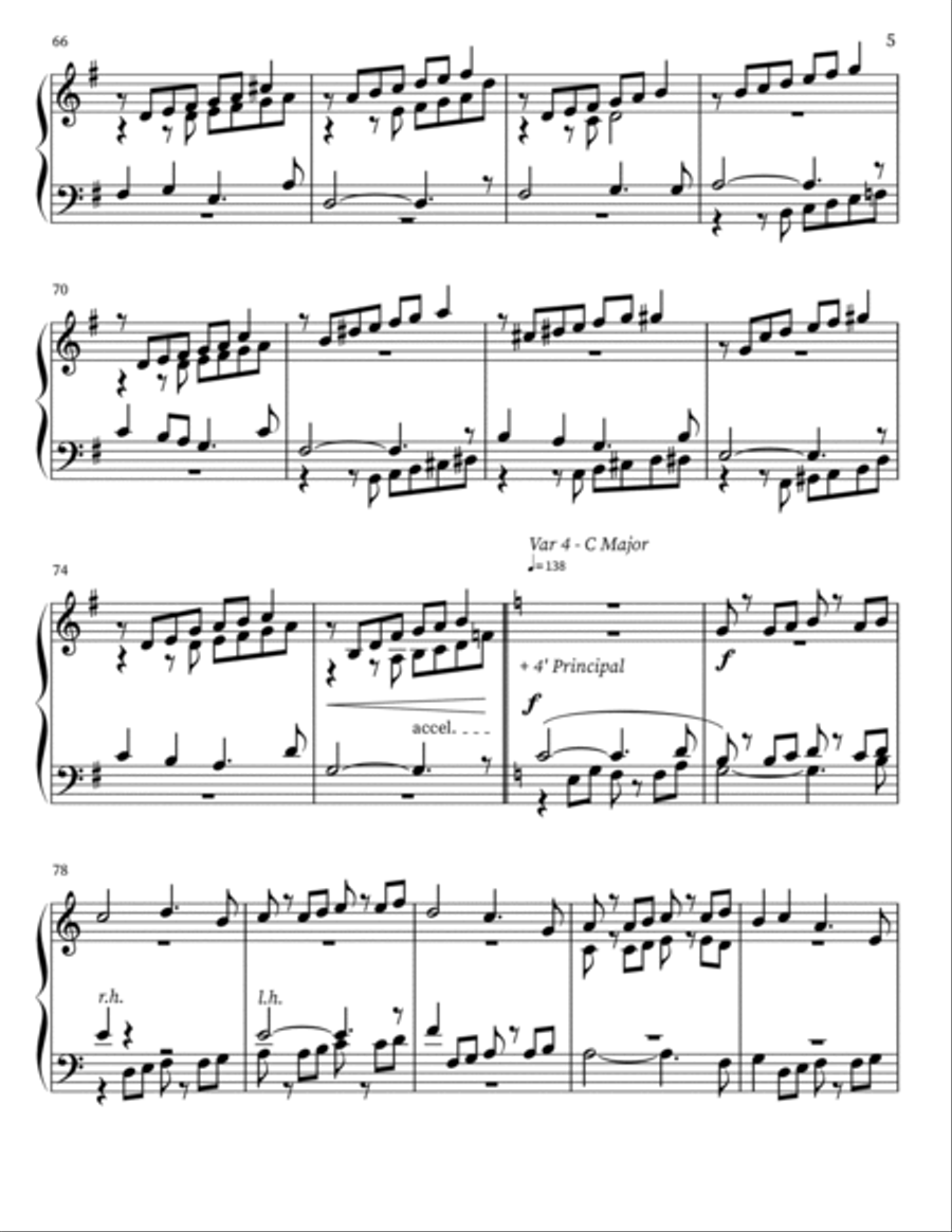 Variations on a cantus firmus in C Major for Organ Organ Solo scores gallery preview page 5