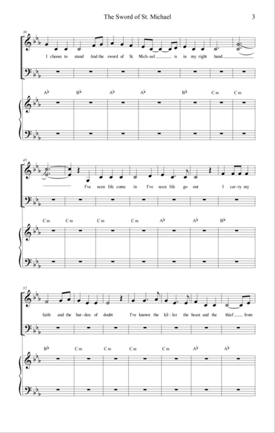 Sword of St. Michael 4-Part scores gallery preview page 3