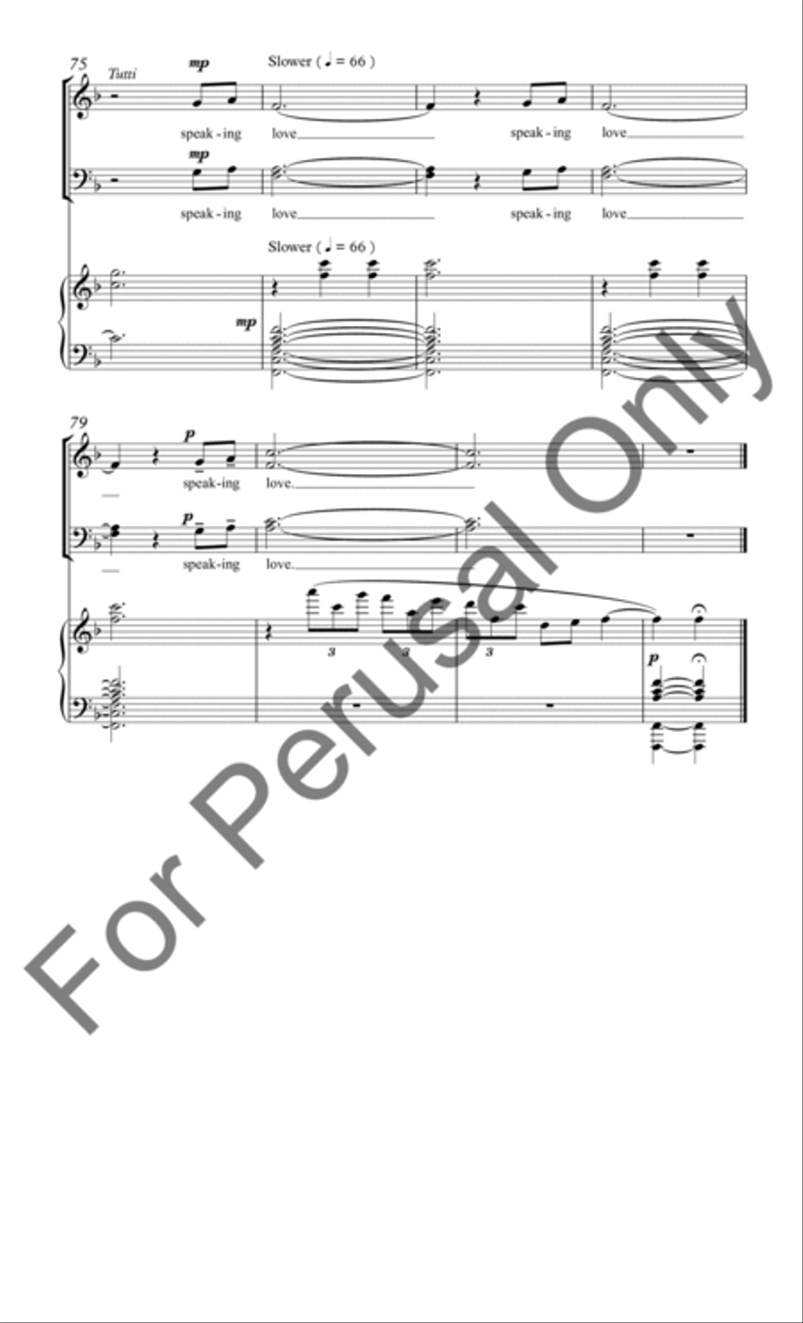 Speaking Love 4-Part scores gallery preview page 8