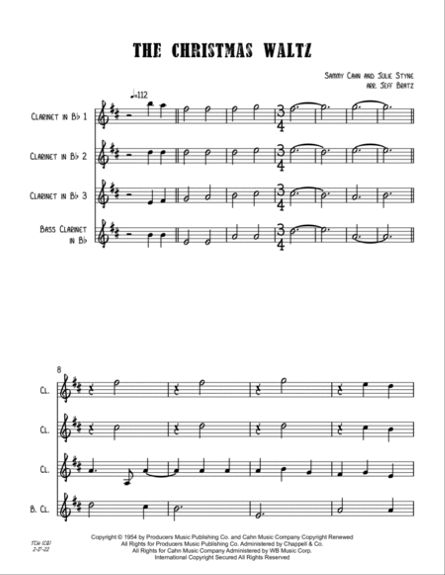 The Christmas Waltz Woodwind Quartet scores gallery preview page 2