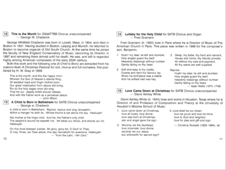 Carols and Lullabies Music for Christmas by Conrad Susa and Five American Carols CD scores gallery preview page 7