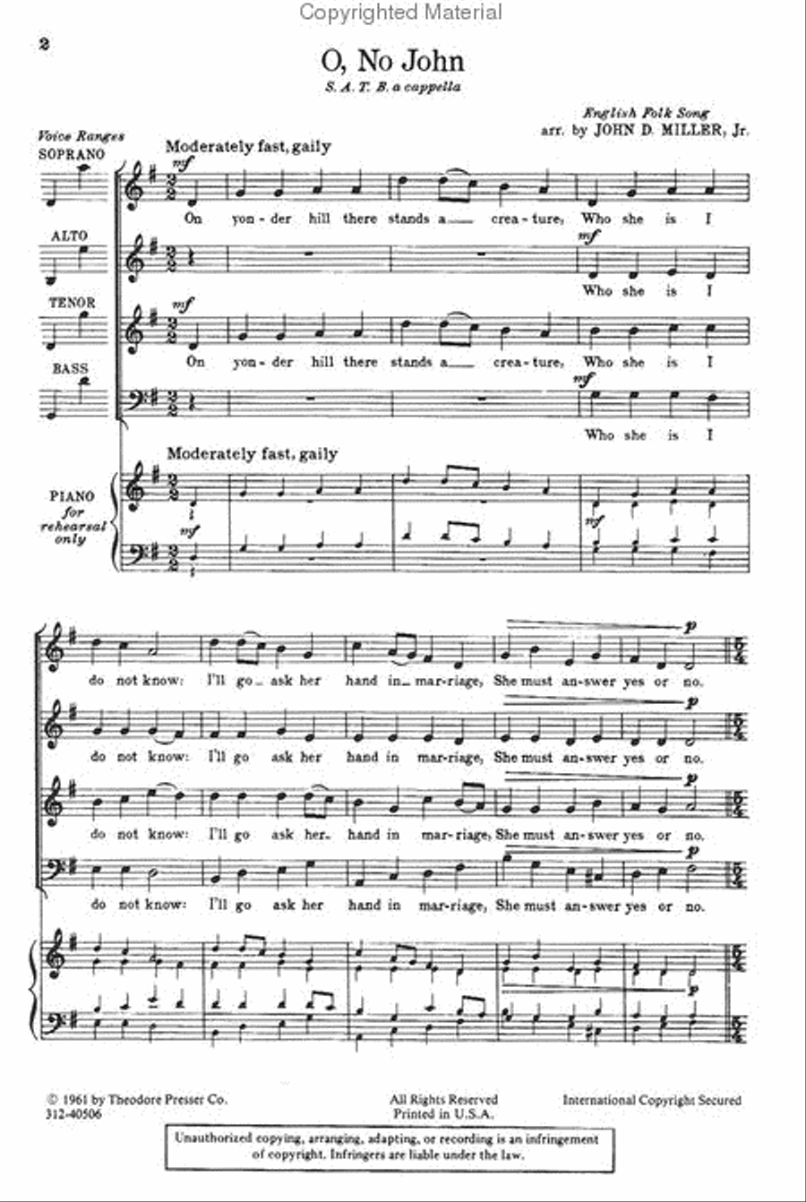 O, No John 4-Part scores gallery preview page 2