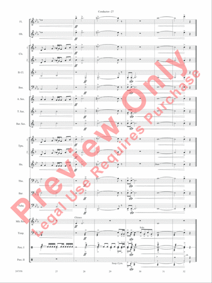 River Valley Legacy (I. River Echoes, II. Railroads, III. Machines, IV. Traditions) Concert Band scores gallery preview page 30
