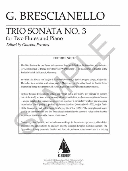 Trio Sonata No. 3 for Three Flutes