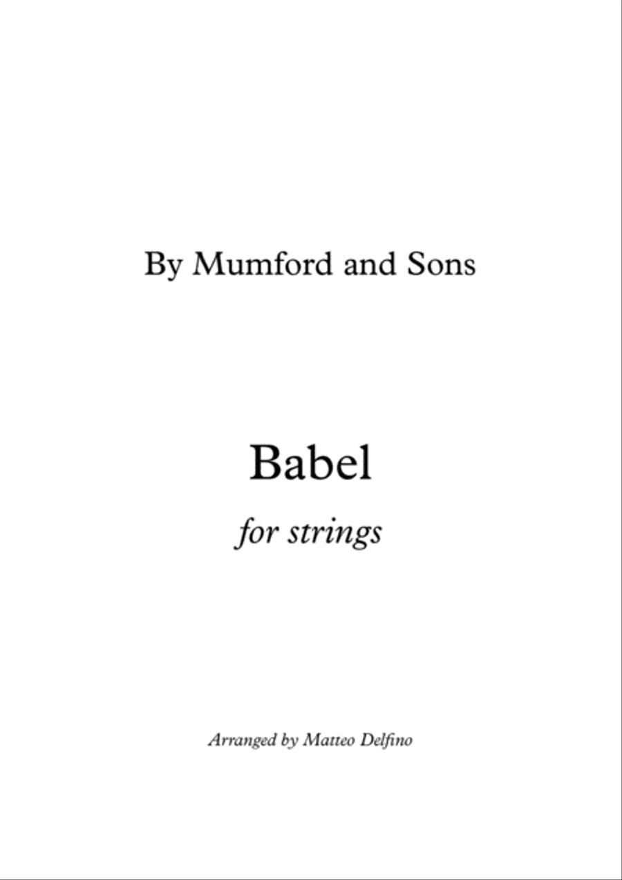 Babel String Quartet scores gallery preview page 1