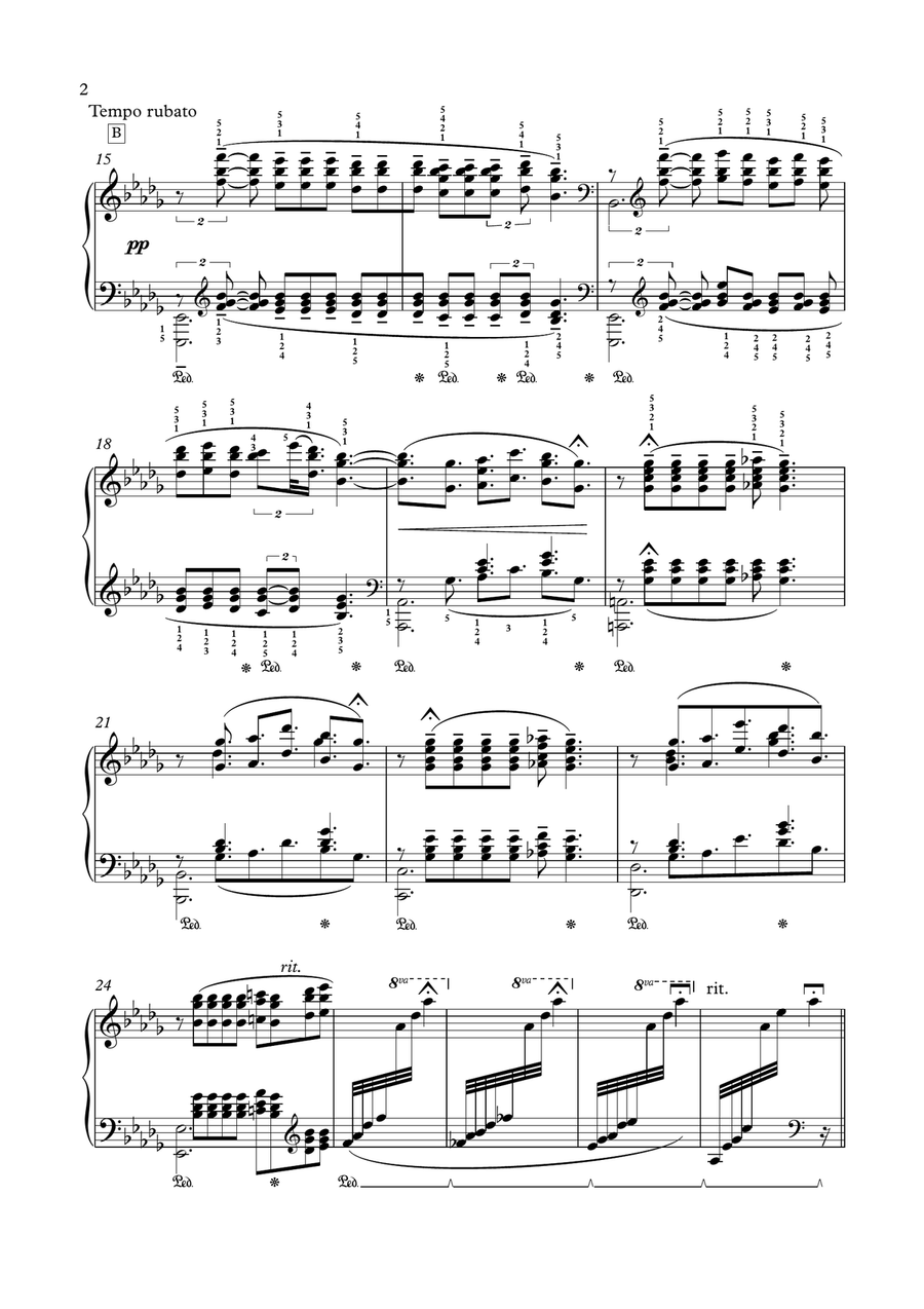 Clair de Lune Piano Solo scores gallery preview page 2