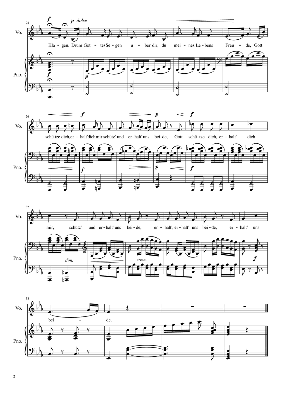 Ich liebe dich - Eb Major Voice Solo scores gallery preview page 5