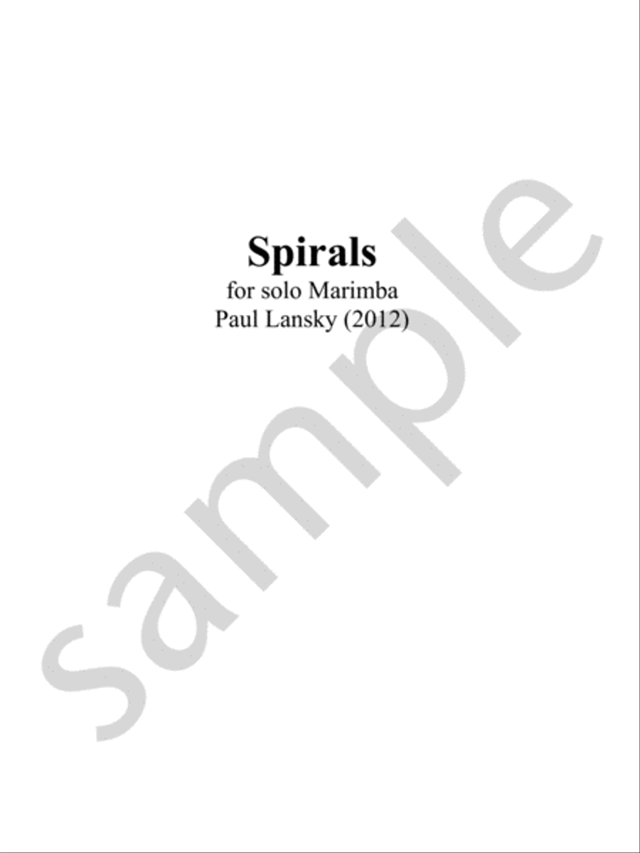 Spirals Marimba scores gallery preview page 3