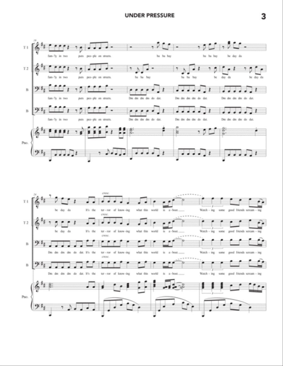 Under Pressure Under Pressure TTBB scores gallery preview page 3