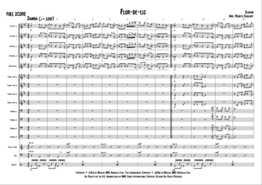 Flor De Lis (upside Down) Jazz Ensemble scores gallery preview page 2