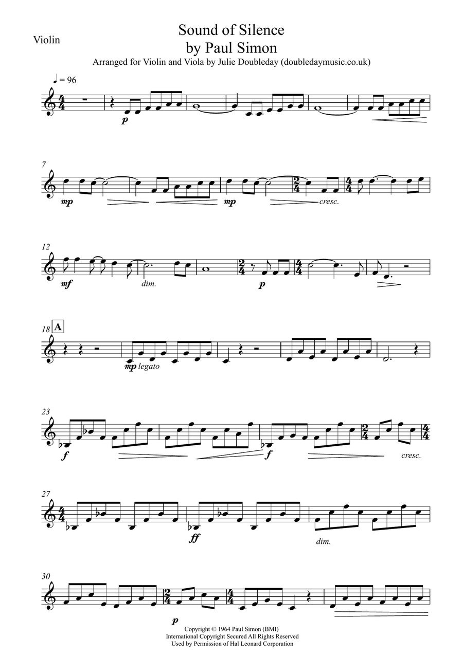 The Sound Of Silence String Duet scores gallery preview page 4
