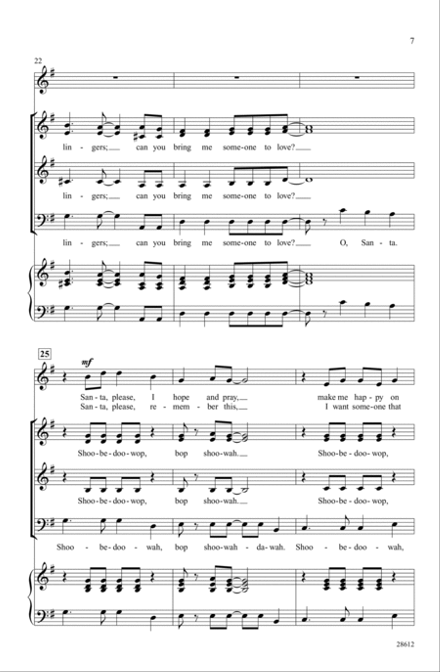 What'cha Gonna Bring for Christmas? A Cappella scores gallery preview page 5