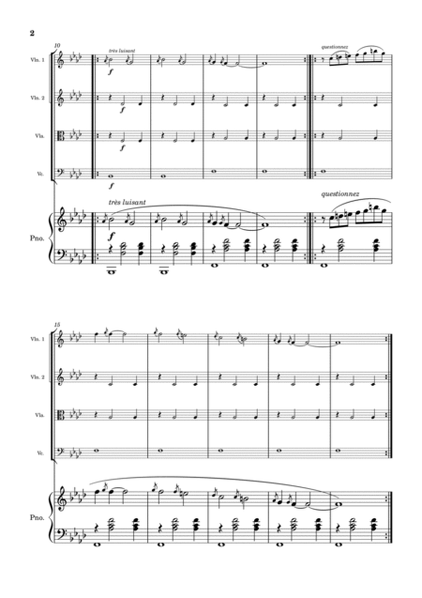 Gnossienne No. 1 – for String Quartet and Piano image number null