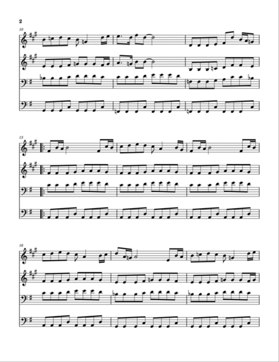 Treasure Of San Miquel Brass Quartet scores gallery preview page 3