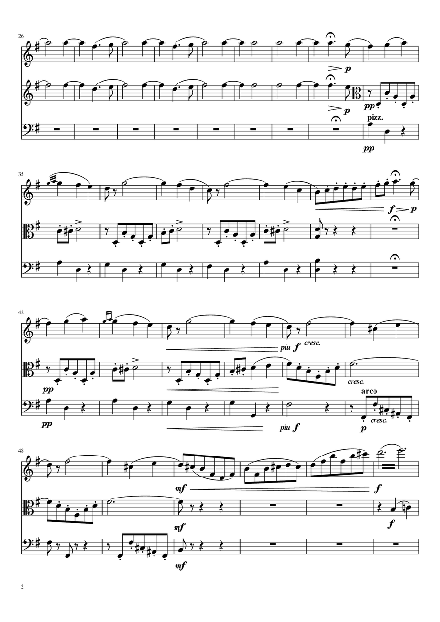 Waltz for STRING TRIO from Serenade for Strings String Trio scores gallery preview page 2