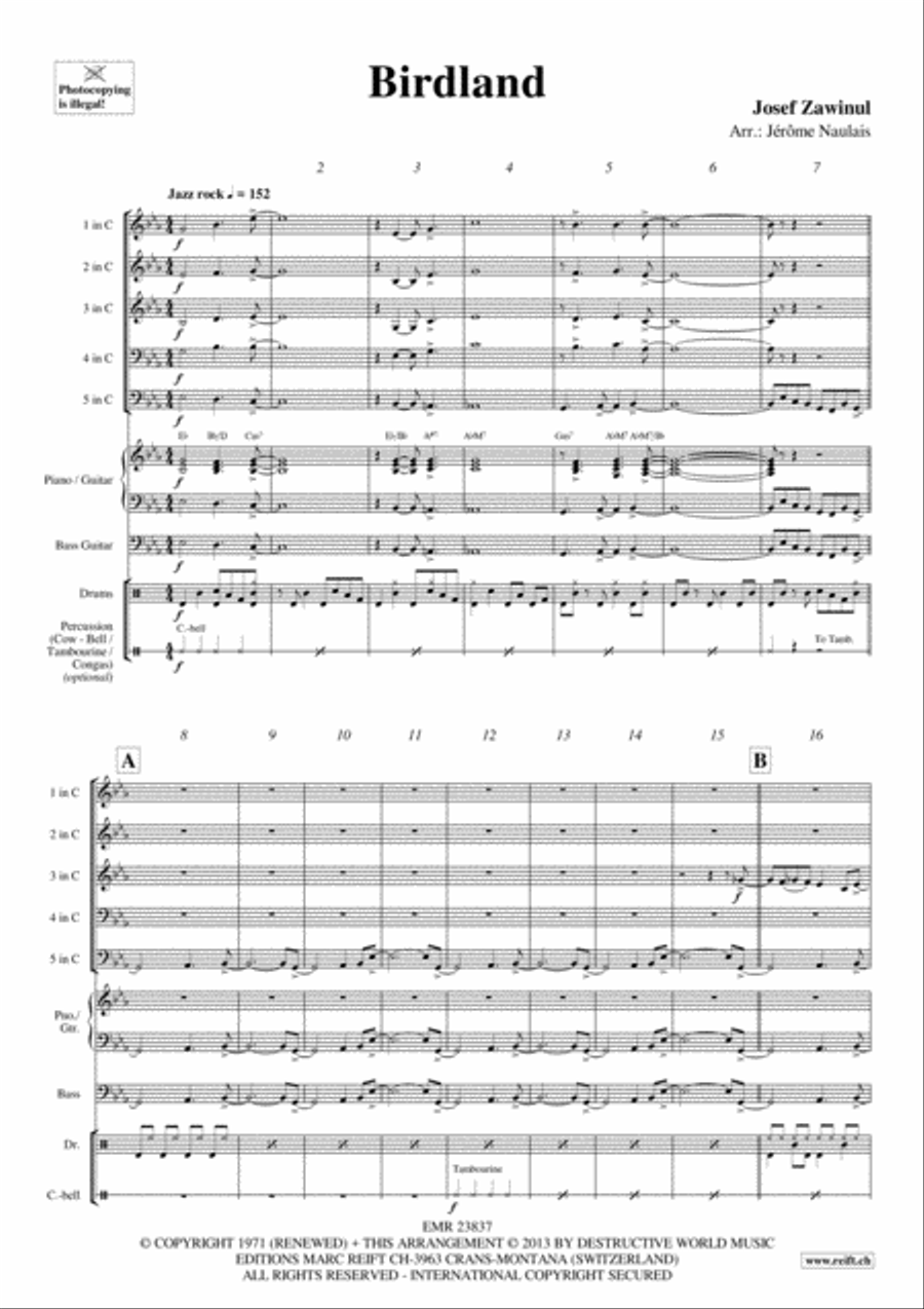 Birdland Birdland Brass Ensemble scores gallery preview page 3