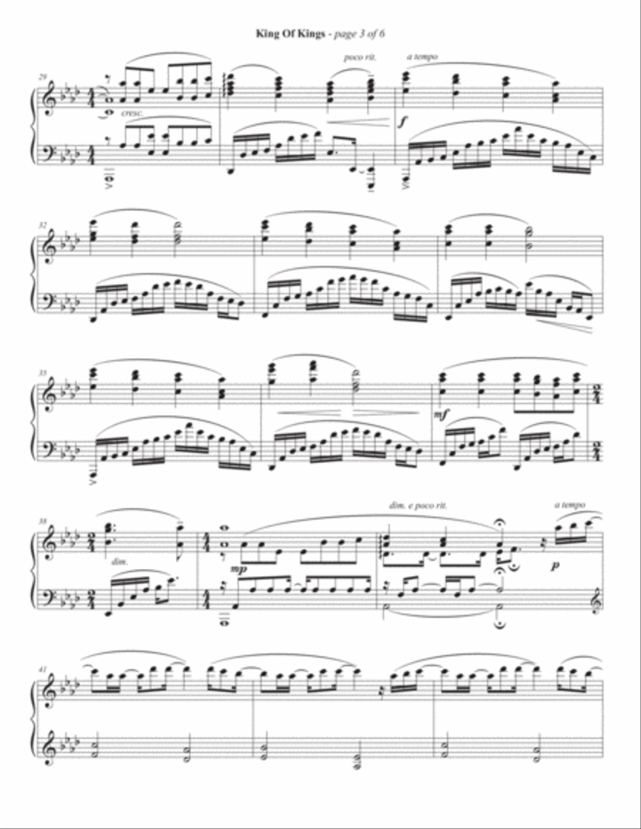 King Of Kings Piano Solo scores gallery preview page 3
