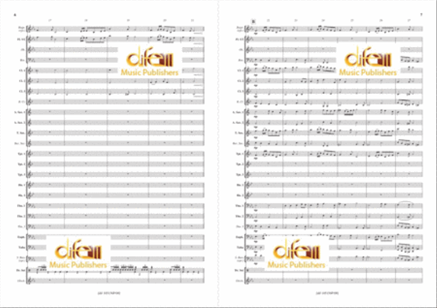 Highland Cathedral (with Bag Pipe ad lib.) Concert Band scores gallery preview page 4
