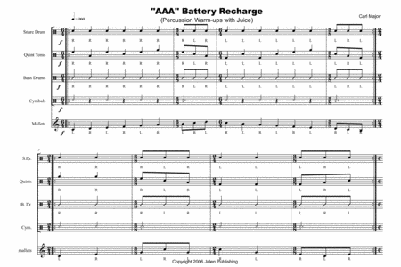 AAA Battery Recharge (Percussion Warm Ups With Juice) image number null