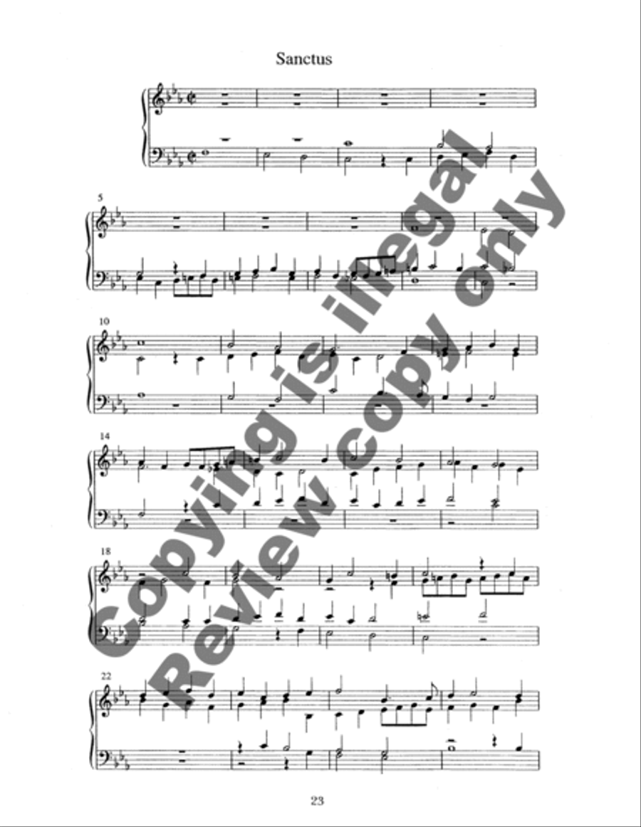 Messa a 4 voci (Keyboard/Instrumental Part) Choir scores gallery preview page 14