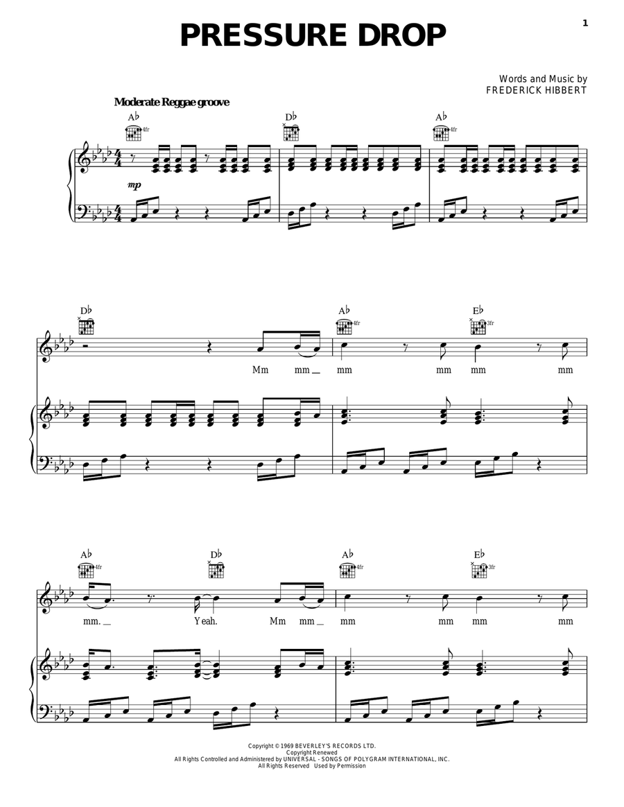 Pressure Drop Guitar scores gallery preview page 1