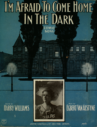Book cover for I'm Afraid to Come Home in the Dark. Comic Song