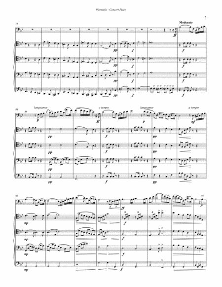 Concert Piece, Op. 28 for Solo Trombone and Trombone Quartet