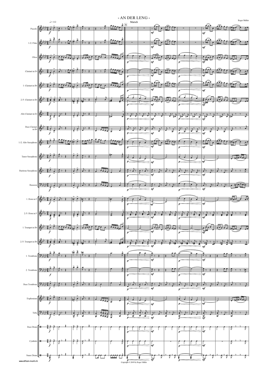 An der Leng - March An der Leng - March Concert Band scores gallery preview page 3