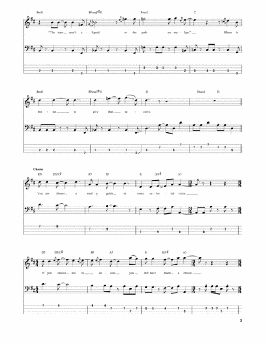 Freewill Guitar Tablature scores gallery preview page 3