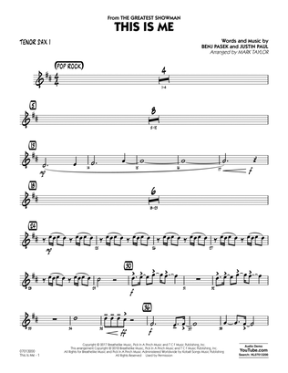 This Is Me (from The Greatest Showman) (arr. Mark Taylor) - Tenor Sax 1