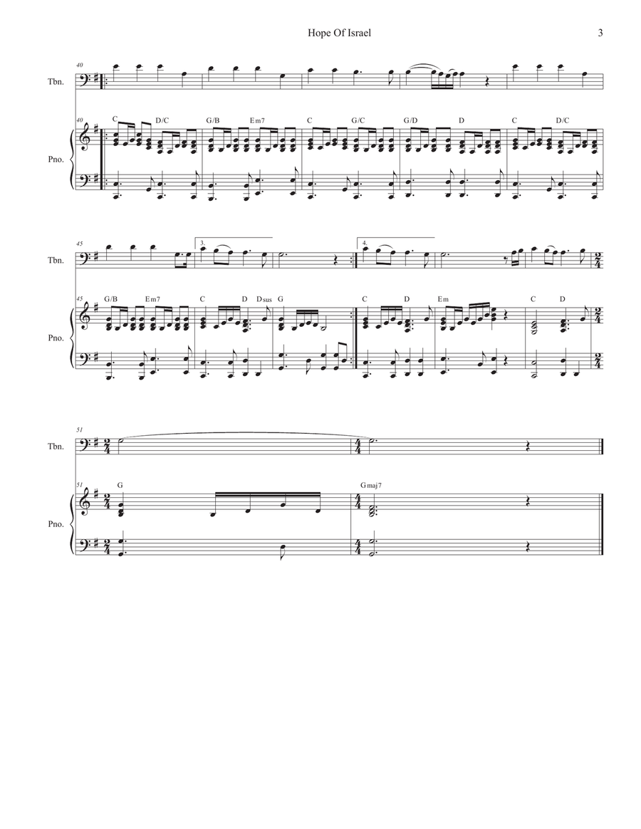 Hope Of Israel Piano scores gallery preview page 3