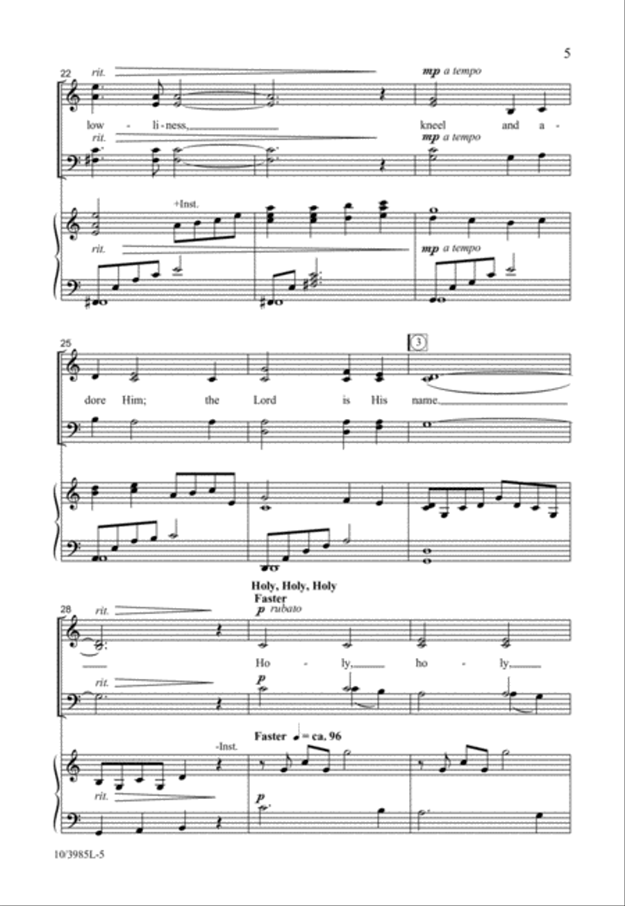 The Splendor of His Holiness 4-Part scores gallery preview page 6