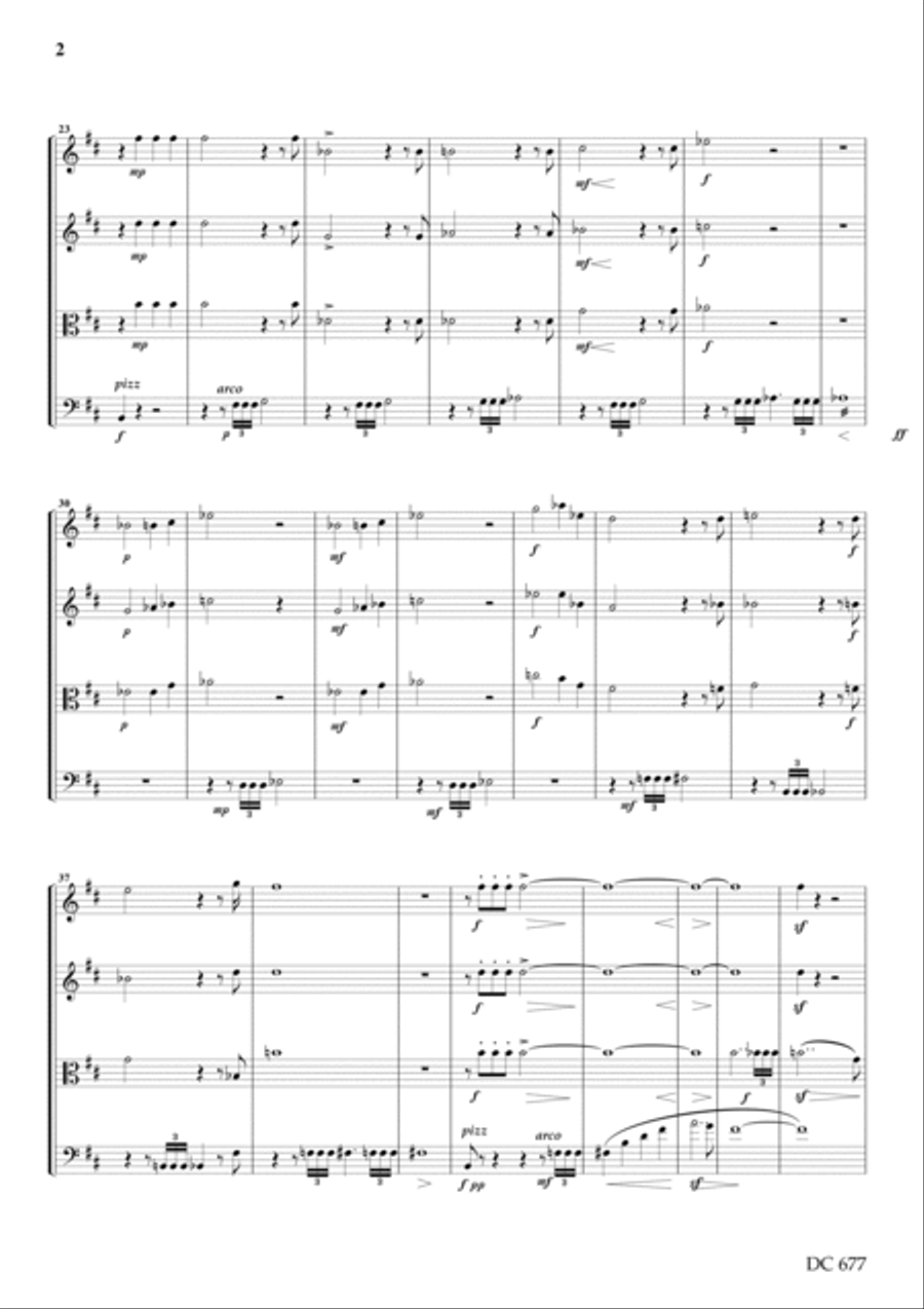 String Quartet No 0 SCORE String Quartet scores gallery preview page 2