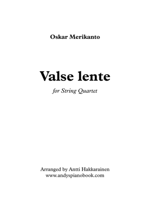 Book cover for Valse Lente - String Quartet