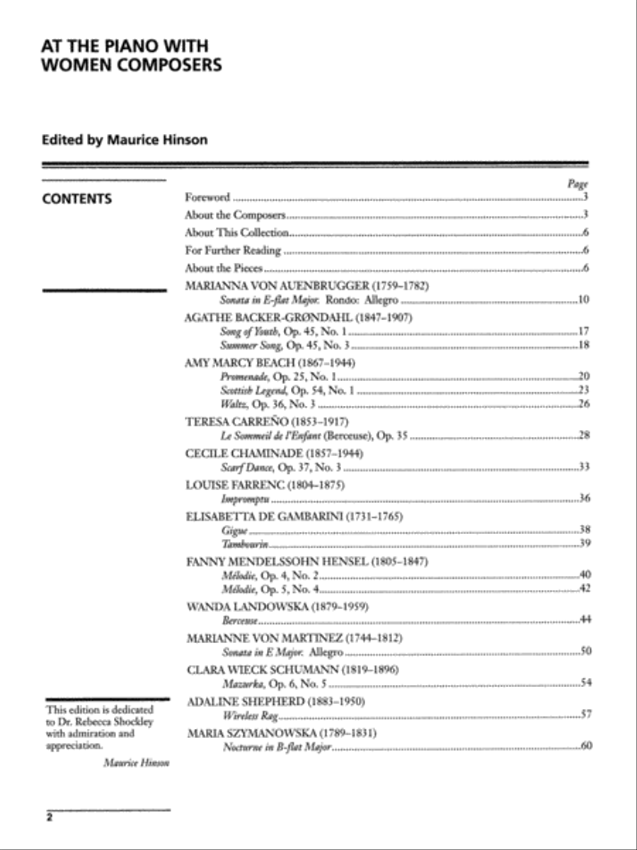 At the Piano with Women Composers Piano Solo scores gallery preview page 2