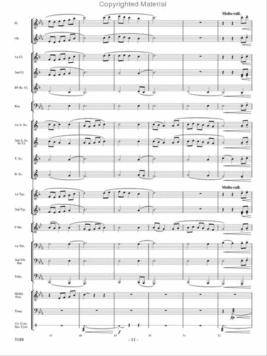 A Song of Hope Concert Band scores gallery preview page 10