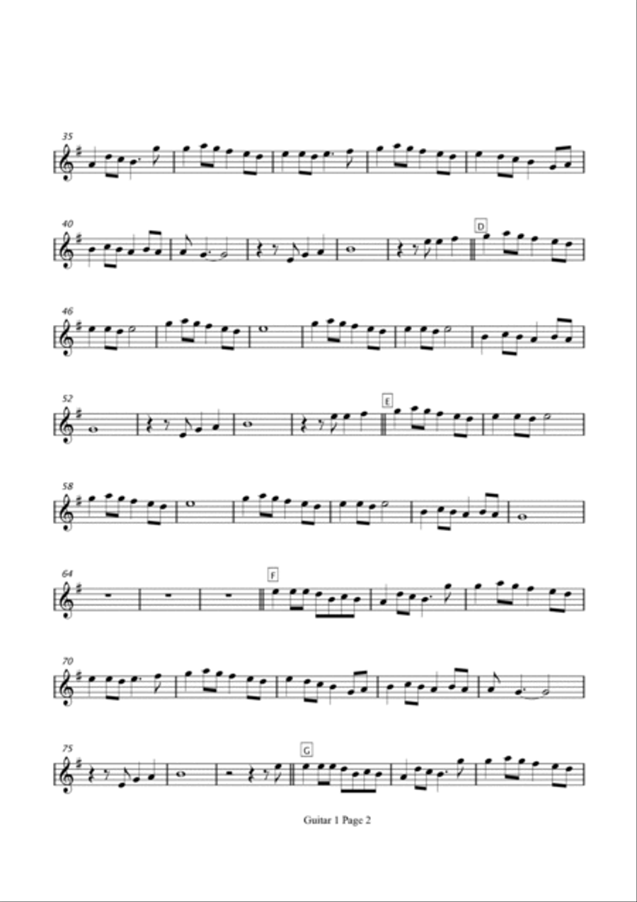 A Spaceman Came Travelling Guitar Ensemble scores gallery preview page 4