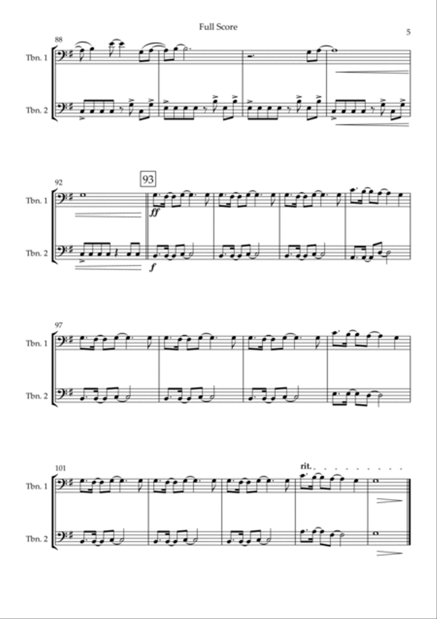 Without You Without You Trombone Duet scores gallery preview page 5