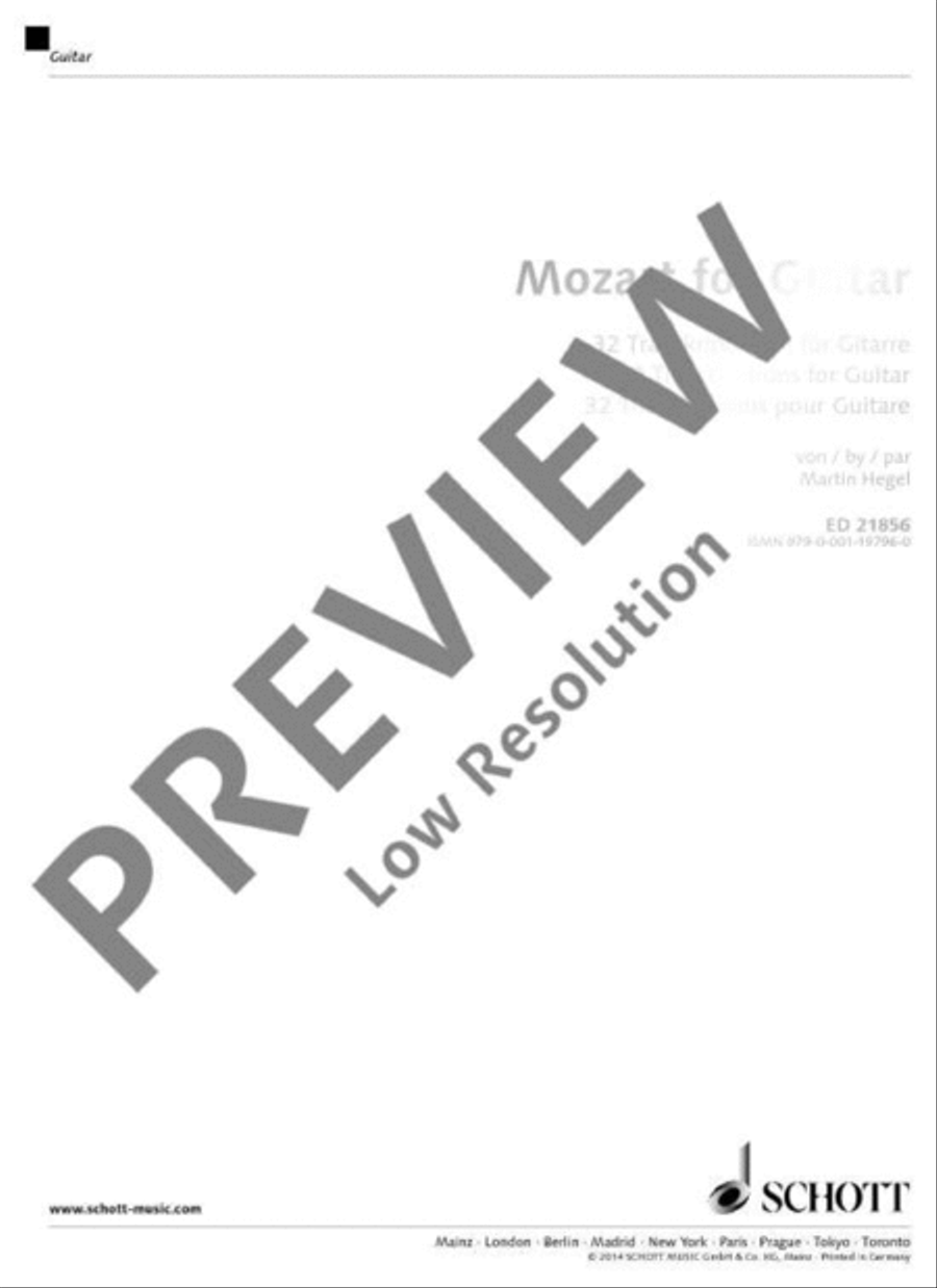 Mozart for Guitar Mozart for Guitar Classical Guitar scores gallery preview page 2