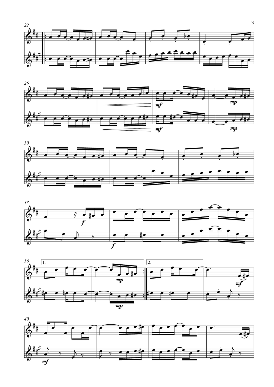The Entertainer. Duet for Trumpet and Alto Saxophone Alto Saxophone scores gallery preview page 3