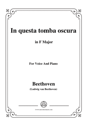 Beethoven-In questa tomba oscura in F Major,for voice and piano