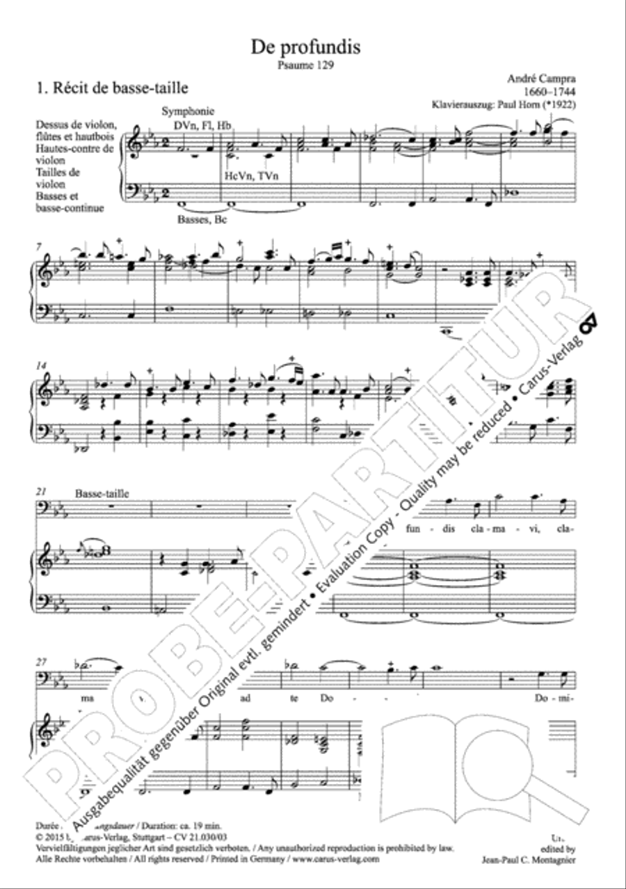 De profundis Men's Choir scores gallery preview page 8