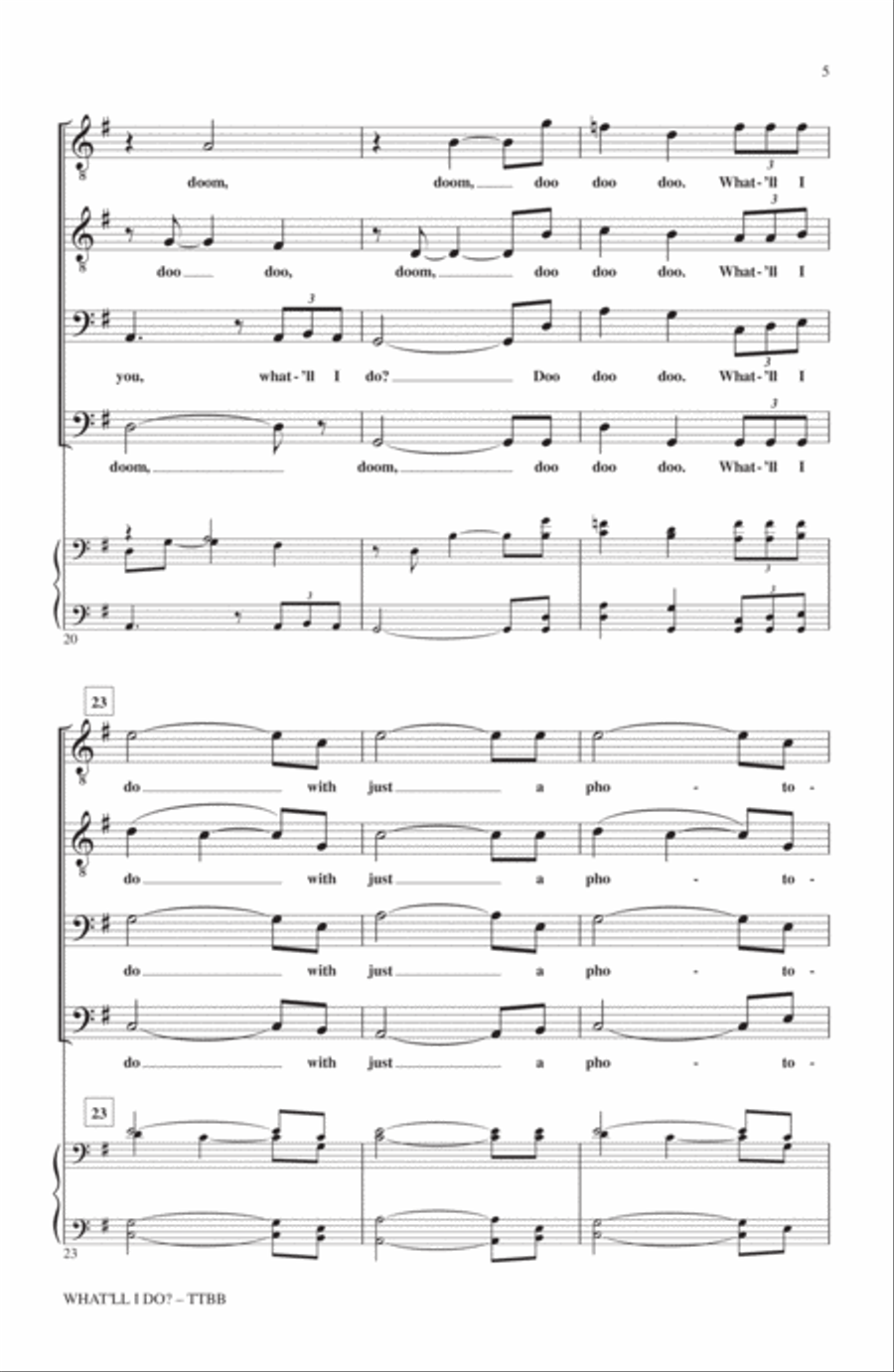 What'll I Do TTBB scores gallery preview page 4