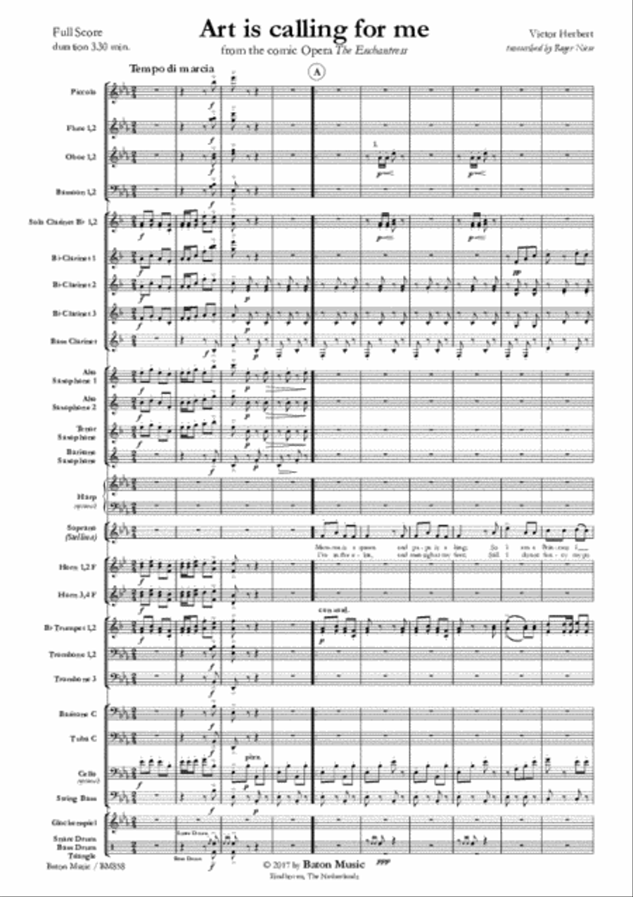 Art is calling for me Concert Band scores gallery preview page 2